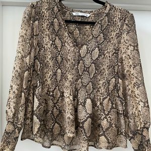 Zara Snake Print Blouse